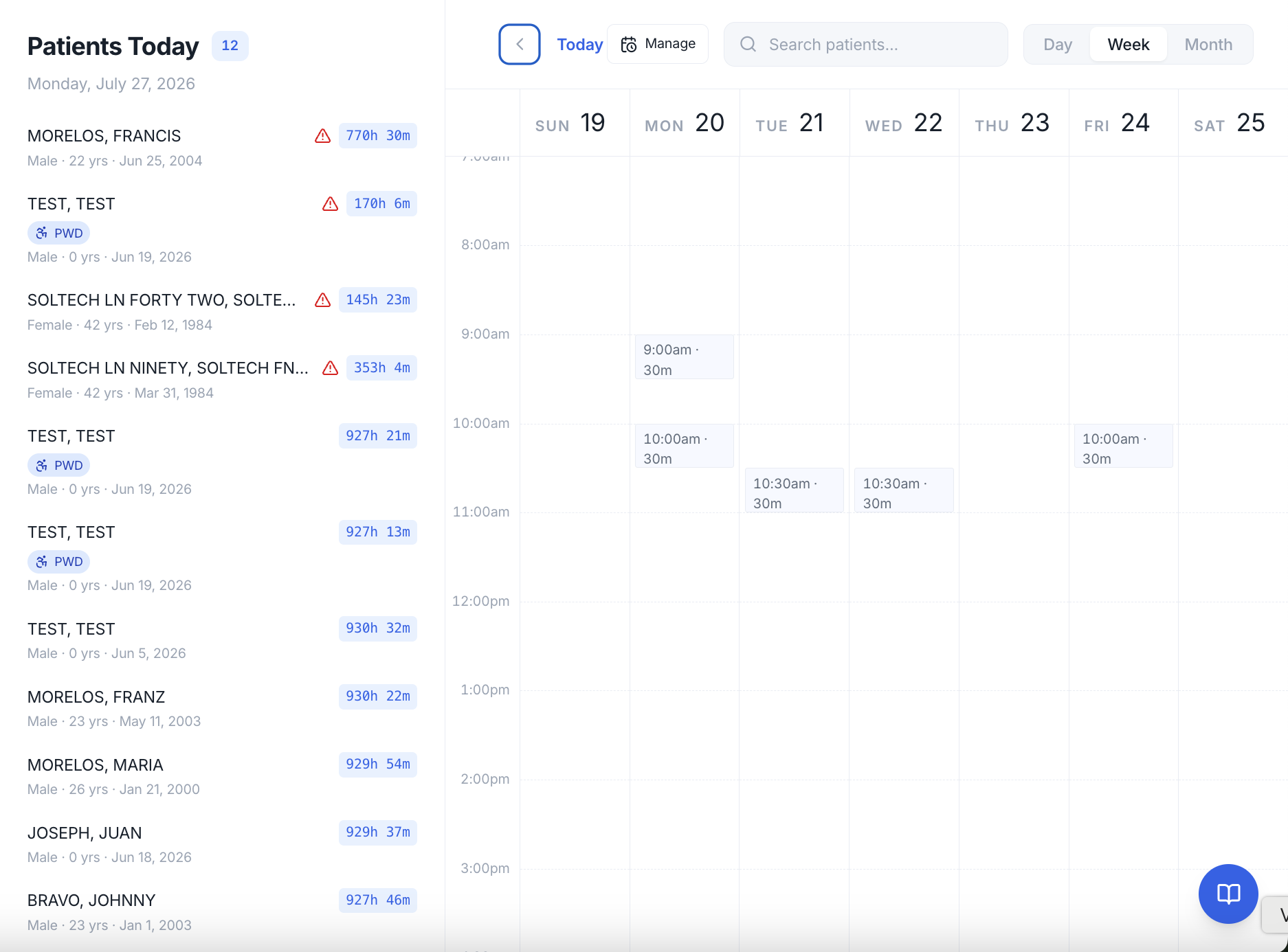 Patient scheduling flow 2