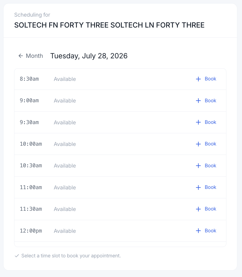 Patient scheduling flow 3